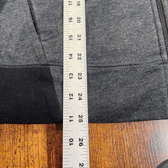 Converse One Star Mens Full Zip Up Jacket Long Sleeve Mock Neck Black Gray SZ S - Picture 4 of 5